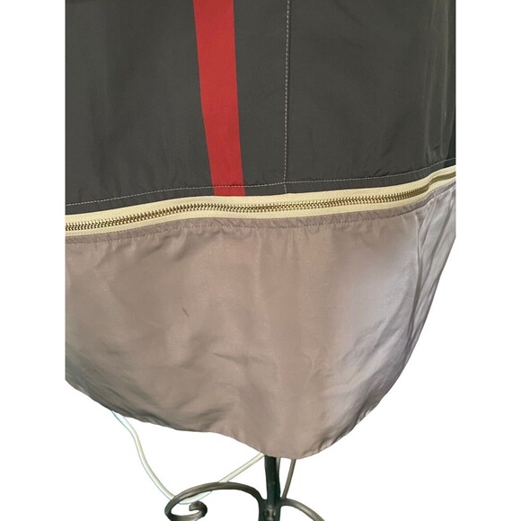 Raincoat Dorman Fashions Hooded Plaid Sz M Zip Snap Closure Pockets Stripes Read - Picture 6 of 13